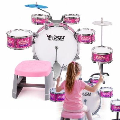 SUPRIMO K-DRUMS 3 pinkes Schlagzeugset für Kinder