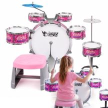SUPRIMO K-DRUMS 3 pinkes Schlagzeugset für Kinder