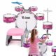 SUPRIMO K-DRUMS 3 pinkes Schlagzeugset für Kinder
