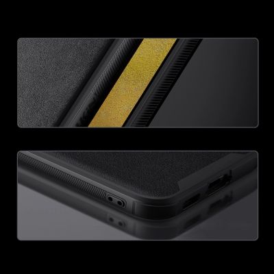 13. Nillkin CamShield Leather S Case für Samsung Galaxy S23+ Cover mit Kameraabdeckung schwarz