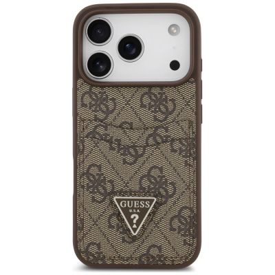 3. Guess 4G nauble Card Triange Hülle für iPhone 18 Pro / 17 Pro – braun