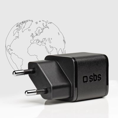 4. SBS TETRGAN1C20K 20W GaN USB-C Wandladegerät mit Power Delivery – Schwarz