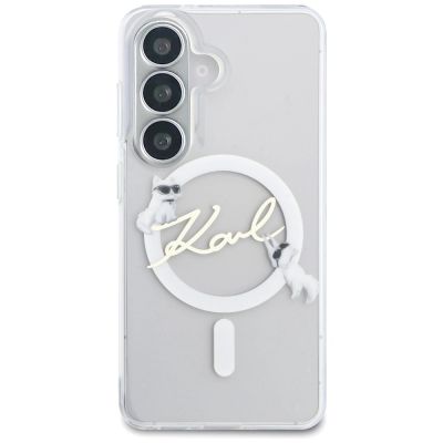 3. Karl Lagerfeld IML KC Script MagSafe Hülle für Samsung Galaxy S26 Plus - Transparent