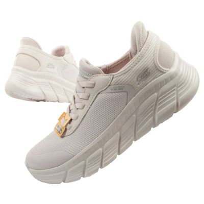 Skechers Damen-Sportschuhe Bobs B Flex SLIP-INS ecru bequem