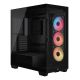 2. Corsair 3500X LXR LINK Midi-Tower-Gehäuse mit Seitenwand aus gehärtetem Glas, Schwarz