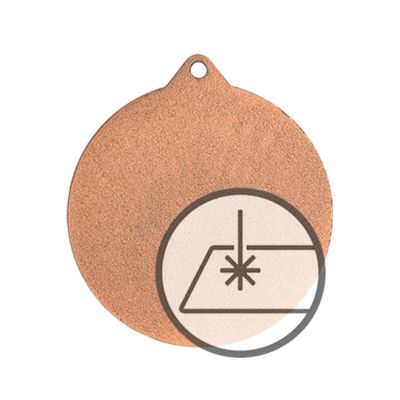 2. Medaille mit Gravur auf Laminat
