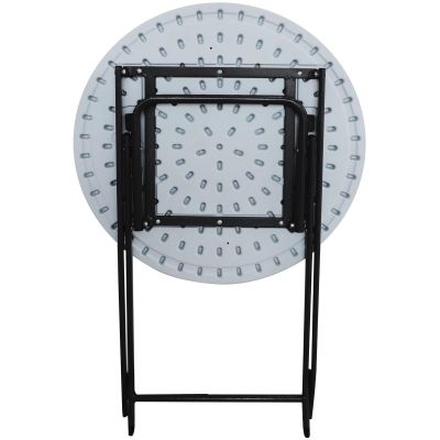 2. Klappbarer Balkontisch, weiß, 60 x 72 cm