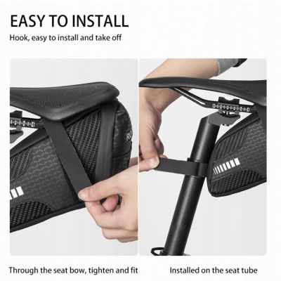 9. Rockbros C29-BK wasserdichte Fahrradtasche unter dem Sattel – schwarz