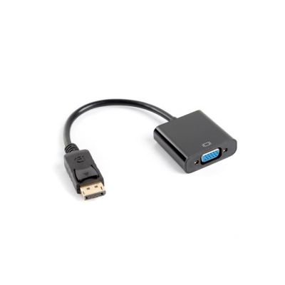 Lanberg AD-0002-BK Adapter (DisplayPort M - D-Sub (VGA) F; 0,20 m; schwarz)