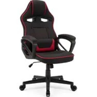 SENSE7 Knight Stoffsessel, schwarz und rot
