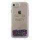 2. Guess GUHCP7GLUQPU iPhone 6/7/8 /SE 2020 / SE 2022 lila/lila Hartschalenetui Liquid Glitter Party