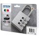 2. Epson Padlock C13T35964010 Tintenpatrone, 1 Stück, Original XL (hohe Reichweite), Schwarz, Cyan, Magenta, Gelb