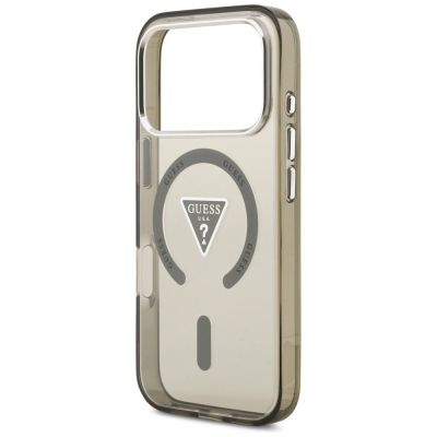 6. Guess IML Gradient Triangle Logo MagSafe Hülle für iPhone 17 Pro - Grün