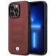 Hülle BMW BMHMP14L22RPSR iPhone 14 Pro 6.1" Bordeaux/Burgund Ledersitze Muster MagSafe