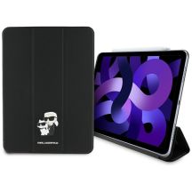 Karl Lagerfeld Saffiano Magnetische Karl & Choupette iPad Air 11" 2024 Buchcover-Hülle - Schwarz