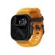 9. Nomad Rocky Point Armband, schwarzes Leder, Titan