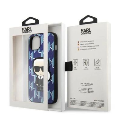 8. Karl Lagerfeld KLHCP13MPMNIKBL iPhone 13 6.1" Hardcase blau/blau Monogram Ikonik Patch