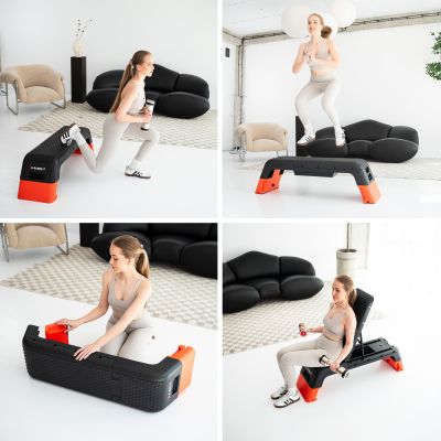 6. AS009 PRO AEROBIC STEP VERSTELLBAR MIT BANKFUNKTION GEWERBLICHES HMS