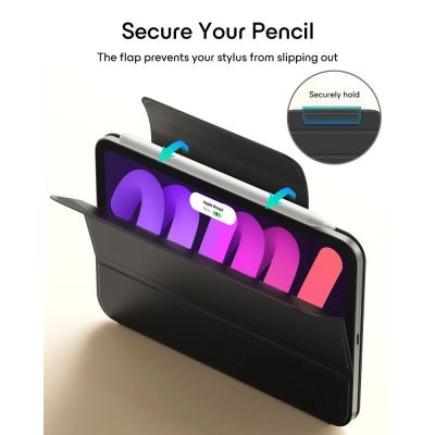 4. Hülle ESR Rebound Magnetic für iPad Mini 8 8.3" - schwarz