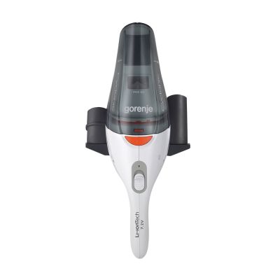 4. Gorenje MVC72FW Tragbarer Staubsauger, beutellos, Schwarz/Weiß