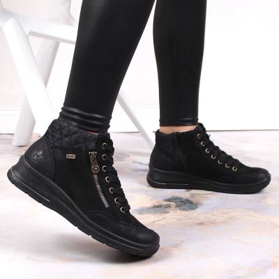 37. Rieker W RKR567 Wasserdichte, isolierte Lederstiefeletten
