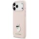 2. Karl Lagerfeld Silicone Choupette Metal Pin Hülle für iPhone 18 Pro Max / 17 Pro Max – Rosa