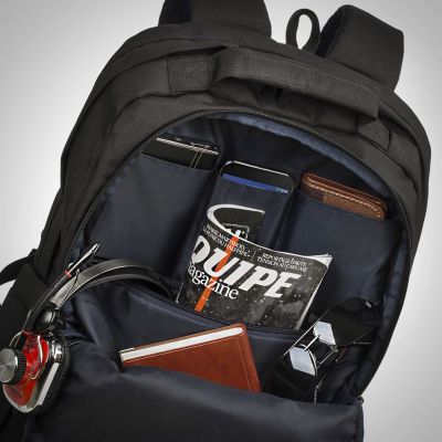 11. RIVACASE Laptop-Rucksack 17,3" Tegel, Schwarz, 23 l, wasserdichtes Material, Fächer für Tablet 10,1", Smartphone, Dokumente, Zubehör