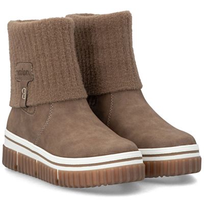 11. Braune Damen-Ankle-Boots mit Socke, Rieker Y6350-24