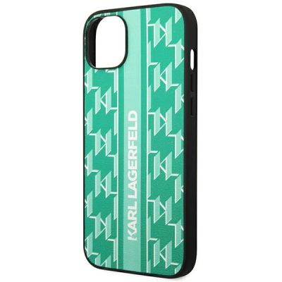 6. Karl Lagerfeld KLHCP14SPGKLSKN iPhone 14 6.1" Hardcase grün / grüner Monogram Stripe