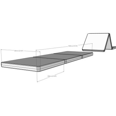 21. Zusammenklappbare Turnmatte, braun, 180 cm, Bank