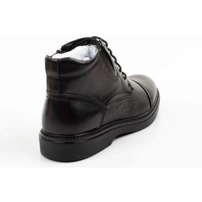 4. Lee Cooper Herrenschuhe, elegante schwarze gefütterte Lederstiefeletten