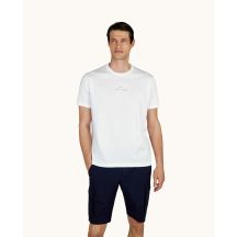 Paul&Shark Herren-T-Shirt aus Baumwolle, Weiß und Gold, 99311008-10E – Klassischer Schnitt, Logo
