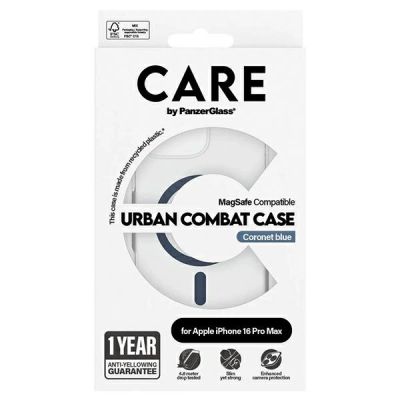 4. CARE by PanzerGlass Flagship-Hülle mit MagSafe für iPhone 16 Pro Max – Blau
