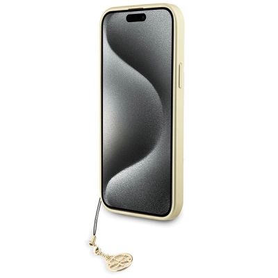 5. Guess 4G Charms Collection Hülle für iPhone 15 Plus – Grau