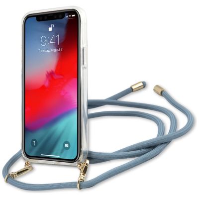 4. Guess GUHCP12LCRTVSBL iPhone 12 Pro Max 6,7" blau/blau Hardcase Script Vintage