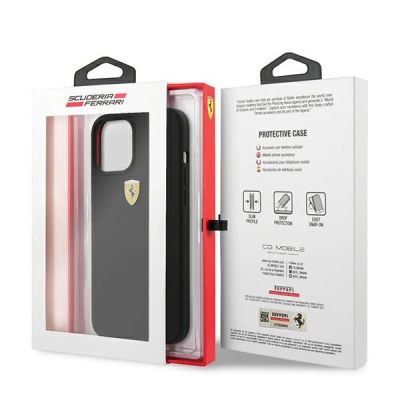 9. Ferrari FESIHCP12LBK iPhone 12 Pro Max 6.7" schwarz/schwarz Hardcase On Track Silicone