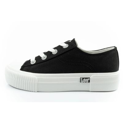 2. Lee Damen-Sportschuhe Isla Sneakers, schwarz, Plateau, bequem