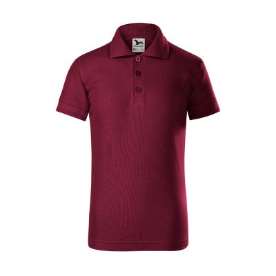 2. Kinder-Piqué-Poloshirt (Granat)
