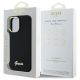 8. Guess Silikonhülle mit Metalllogo und Rahmen für iPhone 16 – Schwarz