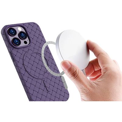 3. MagSafe Woven Case für iPhone 15 Pro – Marineblau