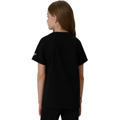 3. T-Shirt für Mädchen 4F F2938 Tiefschwarz 4FJWSS26TTSHF2938 20S