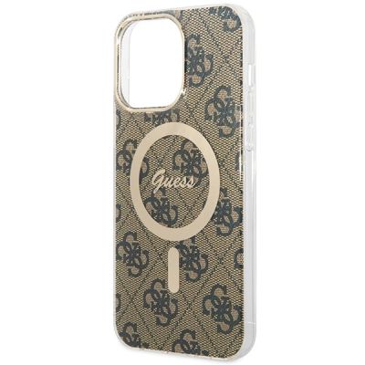 5. Guess IML 4G MagSafe Case für iPhone 15 Pro Max - Braun