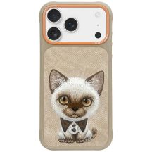 Nimmy Big Eyed Pet 2.0 Katzen-Schutzhülle für iPhone 17 Pro Max, Beige