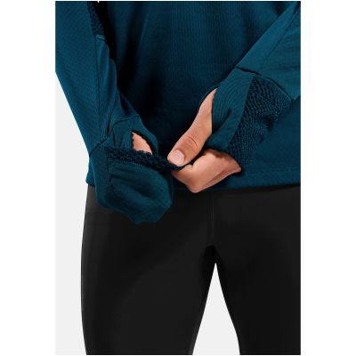 Herren-Midlayer mit Stehkragen Odlo X-ALP Mid layer 1/2 zip, grün