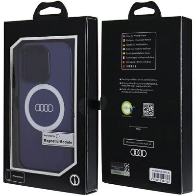 7. Audi IML Big Logo MagSafe Hülle für iPhone 14 Pro – blau