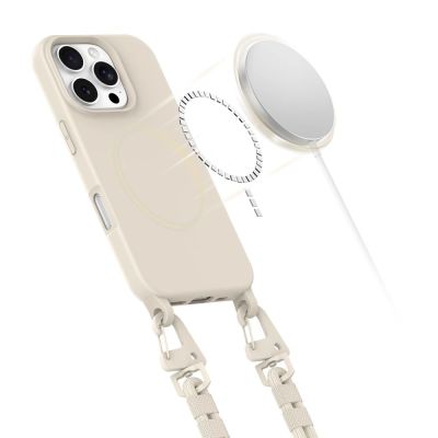 4. Tech-Protect MagNecklace MagSafe-Hülle für iPhone 16 Pro Max – Beige