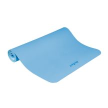Gymnastikmatte für Yoga, Pilates, Fitness, 200 x 90 cm, 1 cm dick, TPE-Material, blau, REBEL ACTIVE