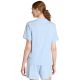 3. adidas Essentials Damen-T-Shirt mit 3 Streifen aus Baumwolle, hellblau KB7119