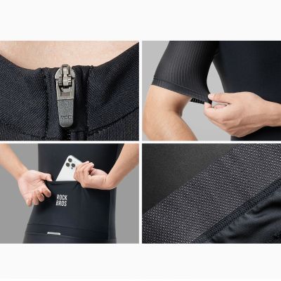 7. Rockbros 15200025 Kurzarm-Radtrikot Größe XXXL - Schwarz