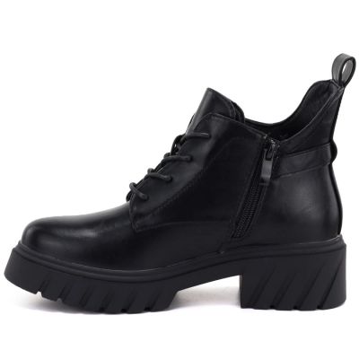 3. Damen-Botines mit Blockabsatz und Plateau, schwarz, Jezzi MR2502-3